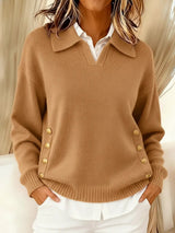 Valentine™ | Pull avec col polo et boutons