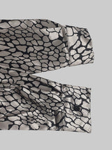 Chemisier effet satin Ă motif artistique