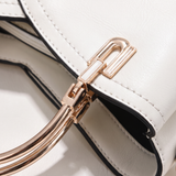 Inès – Sac à main bicolore en cuir lisse