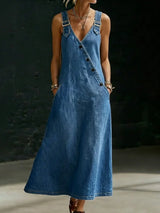 Camille™ | Robe Denim Élégante