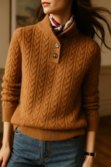 Pull en laine à torsades intemporel