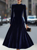 Aurélie – Robe midi en velours