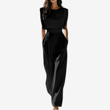 Juliette | Ensemble fluide élégant avec taille marquée et coupe minimaliste