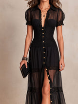 Claudine™ | Robe longue en dentelle élégante