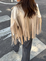 Sierraâ„¢ | Giacca in pelle scamosciata con frange