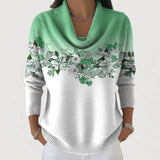 Albane™ | Pull floral avec col roulé
