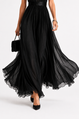 Mireille™ | Robe Élégante en Mousseline avec Dentelle