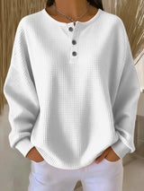 Félicité™ | Sweat-shirt Henley gaufré