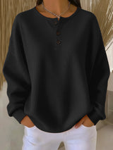 Félicité™ | Sweat-shirt Henley gaufré