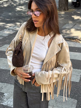 Sierraâ„¢ | Giacca in pelle scamosciata con frange