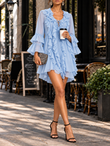 Élodie™ | Robe courte élégante à volants