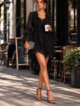 Élodie™ | Robe courte élégante à volants