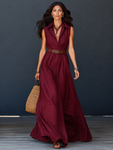 Agnès | Robe Chemise Longue avec Ceinture Offerte