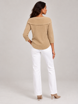Delphine™ | Pull avec nœud et col rond