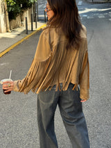 Sierraâ„¢ | Giacca in pelle scamosciata con frange