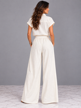 Aveline | Ensemble élégant avec chemise et jupe longue fluide