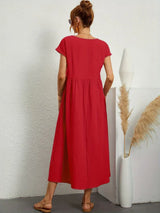 ROBE LĂGĂRE EN COTON DOUX AVEC POCHES