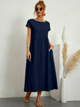 ROBE LĂGĂRE EN COTON DOUX AVEC POCHES