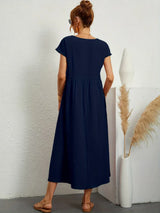ROBE LĂGĂRE EN COTON DOUX AVEC POCHES