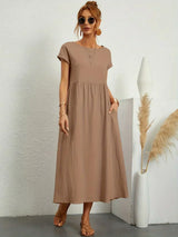 ROBE LĂGĂRE EN COTON DOUX AVEC POCHES