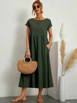 ROBE LĂGĂRE EN COTON DOUX AVEC POCHES