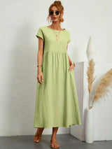 ROBE LĂGĂRE EN COTON DOUX AVEC POCHES