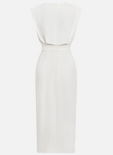 Sophie™ | Robe midi ajustée avec boutons dorés