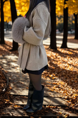 Manica del cappotto di pelliccia