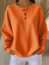 Félicité™ | Sweat-shirt Henley gaufré