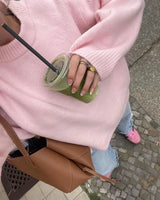 ÉLODIE | PULL ROSE À MANCHES LONGUES