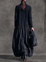 Noémie | Robe longue oversize à col montant et poches