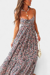 Reyna | Robe Maxi Fleurie à Dos Nu