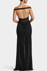 SELINAâ„¢ | ELEGANTE ABITO LUNGO CON DETTAGLI IN RETE