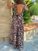 Ameliaâ„¢ | Completo due pezzi con stampa leopardata e schiena scoperta