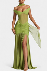 SELINA™ | ROBE MAXI ÉLÉGANTE AVEC DÉTAILS EN MESH