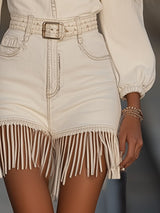 Combinaison courte en denim de luxe