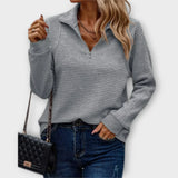 Ivy | Pull Chic Décontracté à Col Zippé