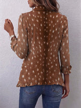 Charlotte™ | Veste bohème imprimé animal et volants