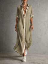 Sophie | Robe chemise longue fluide et élégante