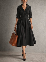 Lina - Robe midi en satin