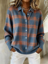 Capucine™ | Veste en tricot à carreaux