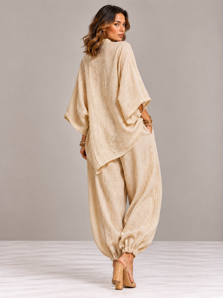 Sienna | Flowing Set with Oversized Blouse and Relaxed Trousers