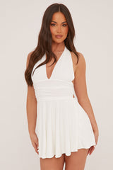 Liora™ | Robe Courte Dos Nu en Tissu Léger