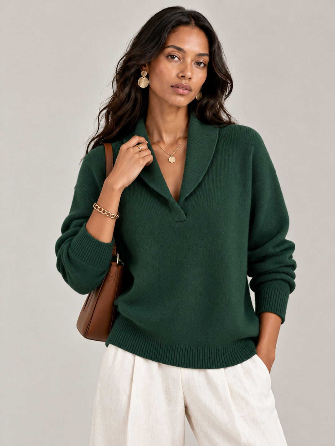 Scarlett™ | Elegant V-Neck Jumper