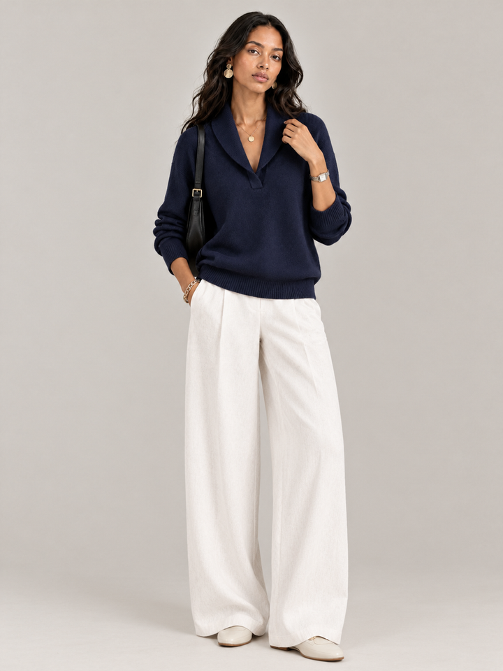Scarlett™ | Elegant V-Neck Jumper