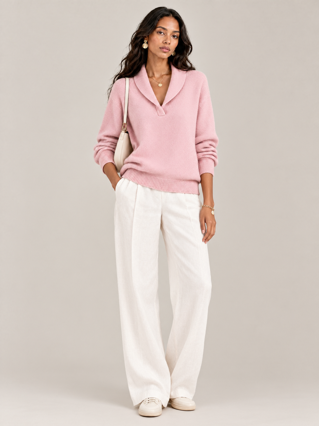 Scarlett™ | Elegant V-Neck Jumper