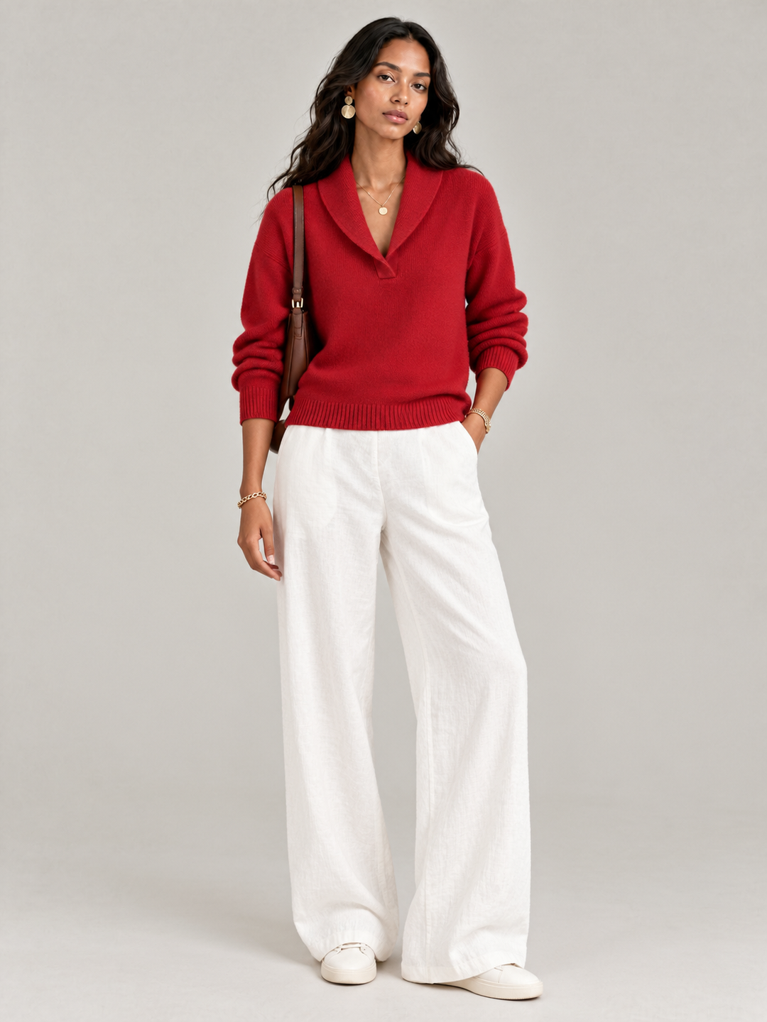 Scarlett™ | Elegant V-Neck Jumper