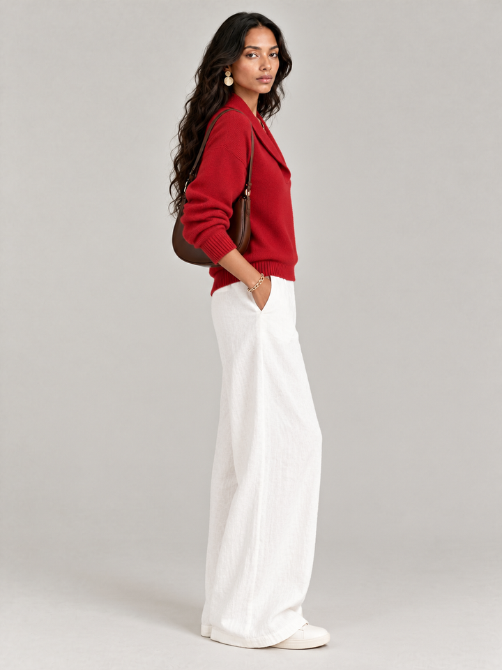 Scarlett™ | Elegant V-Neck Jumper