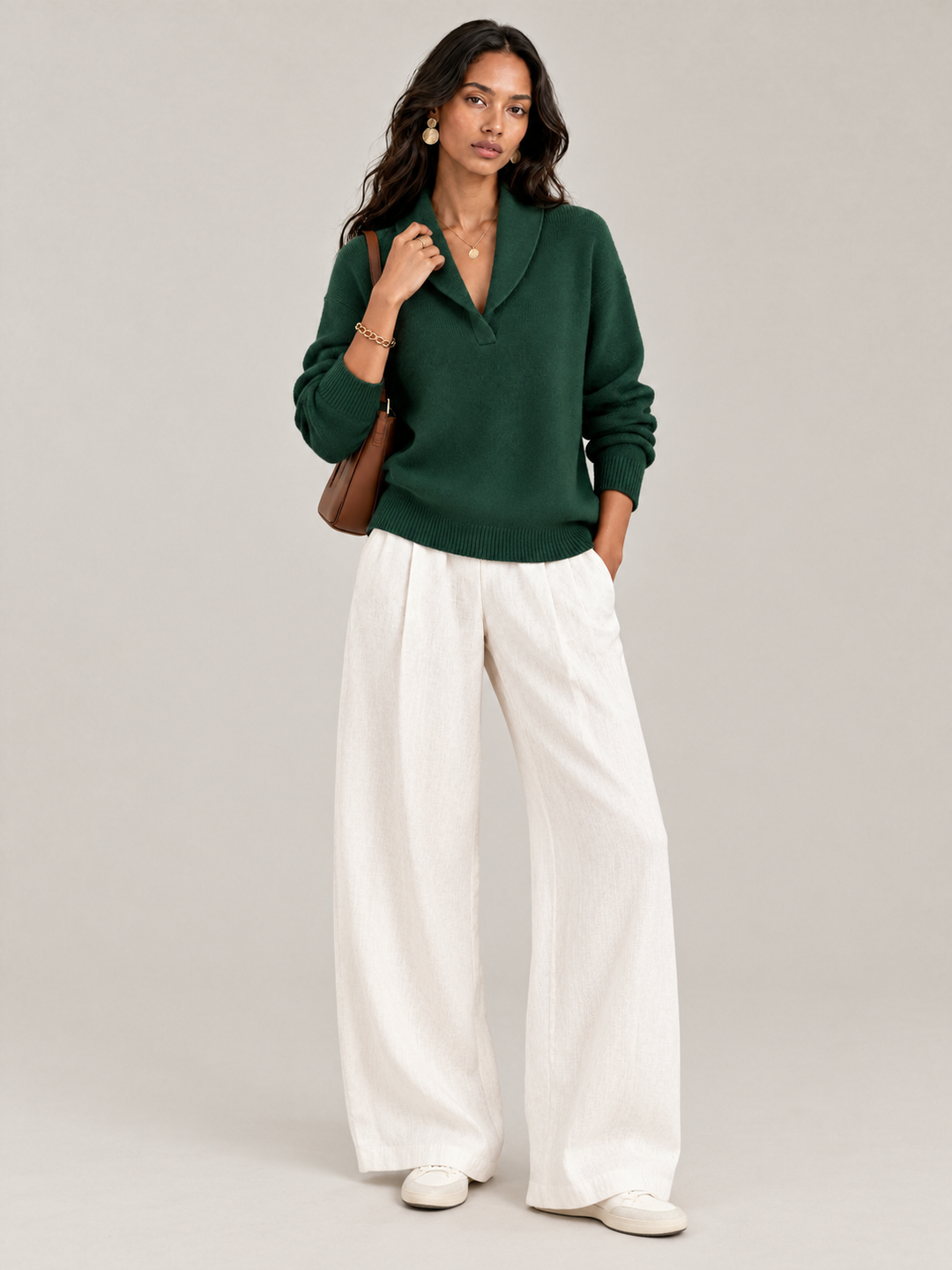 Scarlett™ | Elegant V-Neck Jumper