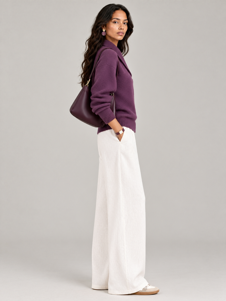 Scarlett™ | Elegant V-Neck Jumper
